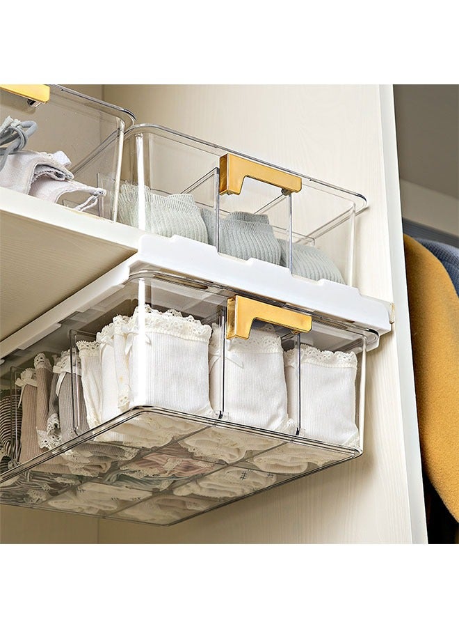 3-Piece Underwear Storage Box Underwear Socks Finishing Box Drawer-Style Compartment Household Wardrobe Storage Box