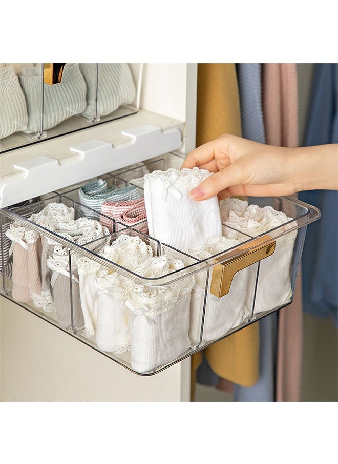 ZCM-HAPPY 3-Piece Underwear Storage Box Underwear Socks Finishing Box Drawer-Style Compartment Household Wardrobe Storage Box  - Image 4