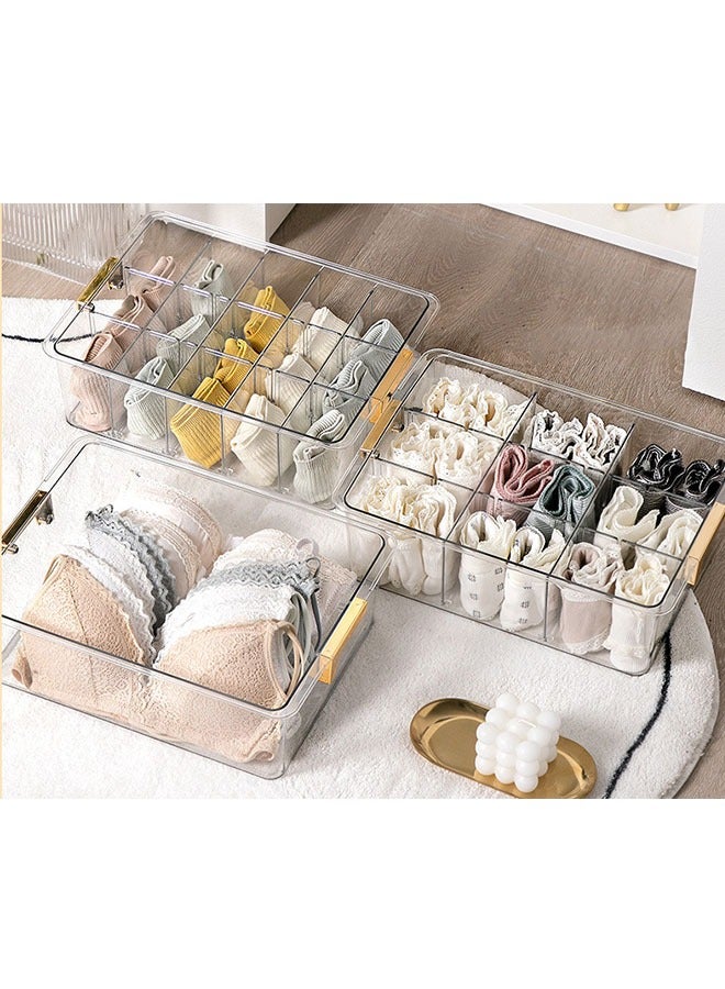 3-Piece Underwear Storage Box Underwear Socks Finishing Box Drawer-Style Compartment Household Wardrobe Storage Box