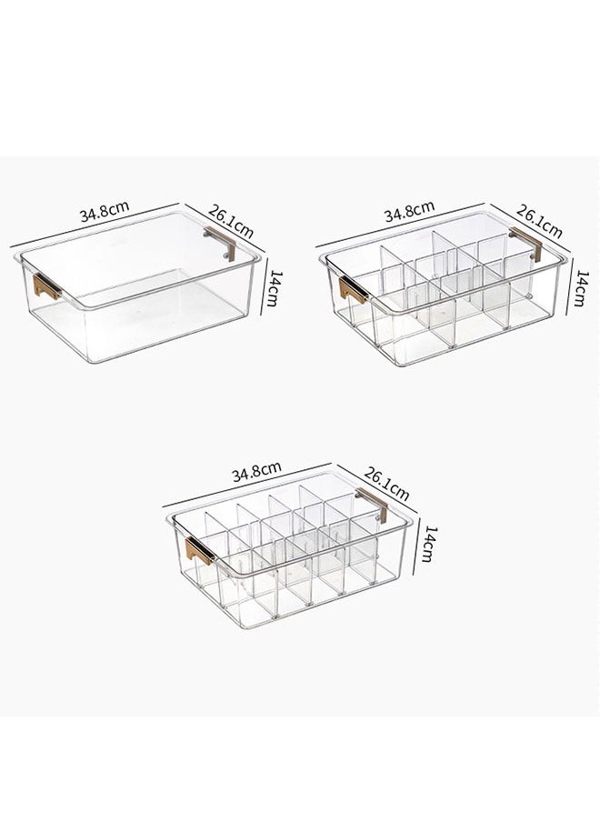 ZCM-HAPPY 3-Piece Underwear Storage Box Underwear Socks Finishing Box Drawer-Style Compartment Household Wardrobe Storage Box  - Image 2