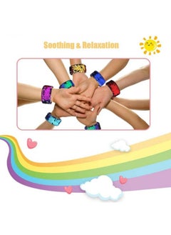 Alissa 24pcs Slap Bracelet,Kids Squin Bracelet Mermaid Bracelet Flip Wristband Bracelet Kids Birthday Party Favors Supplies  - Image 4