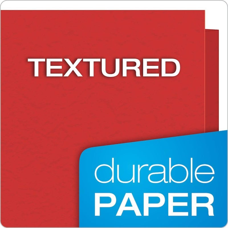 Oxford Two-Pocket Folders w/Fasteners, Red, Letter Size, 25 per Box (57711) - Image 2
