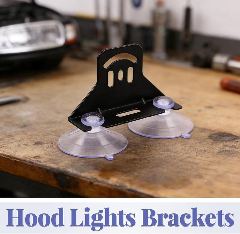 1 Set Car Hood Light Bar Bracket with Suction Cups - Universal Mounting Bracket for Front Bumper Lights - Car Lighting Setup Parts - Image 3
