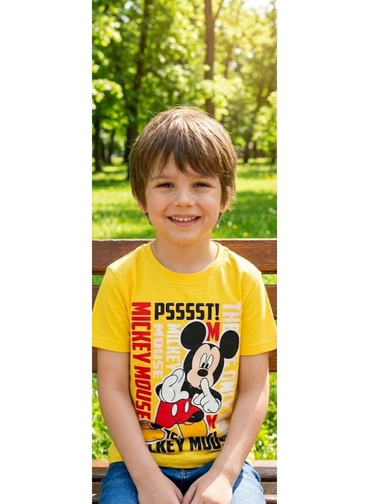 ميكي ماوس تي شيرت ديزني ميكي ماوس بوي100%قطن - Image 2