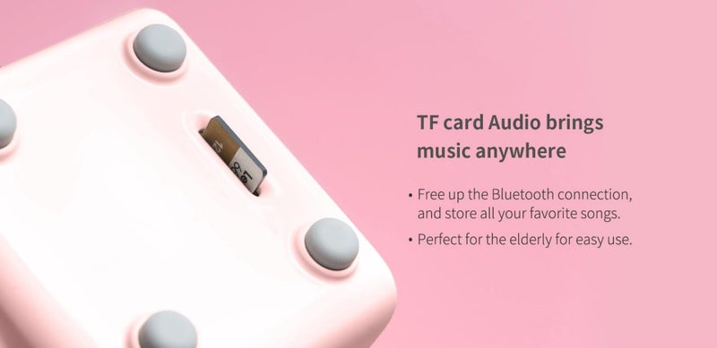 Divoom Fairy-OK Retro Mini Karaoke Speaker with Wireless Microphone, 7 Voice Modes, Bluetooth 5.0, FM Radio, TF Card Support, USB-C Charging, Up to 6H Playtime - Pink - Image 3