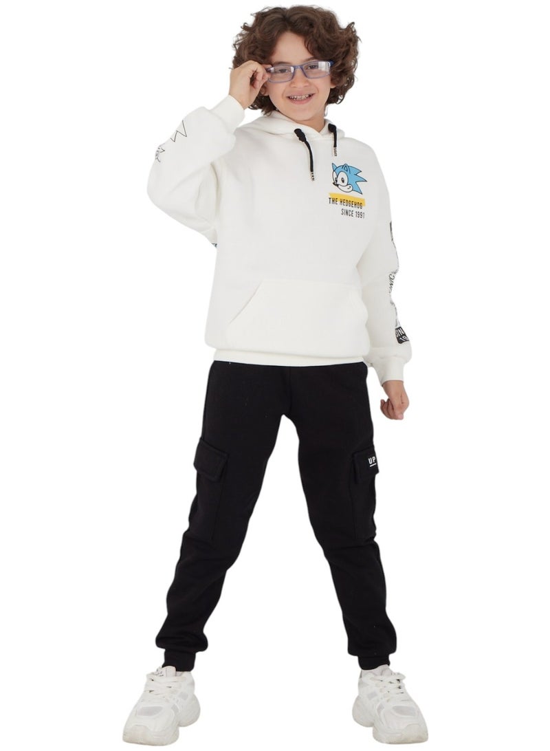 تشويس بيجامة شتوي ملتون ولادي "سونيك"  راحة ودافئة لطفلك في فصل الشتاء كود 208 - Image 1