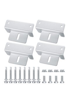 Generic Solar Panel Mounting Brackets for RVs, Boats, and Yachts - Durable Aluminum Z-Shaped Holders with Screws and Nuts for Easy Installation (4 Sets)  - Image 1