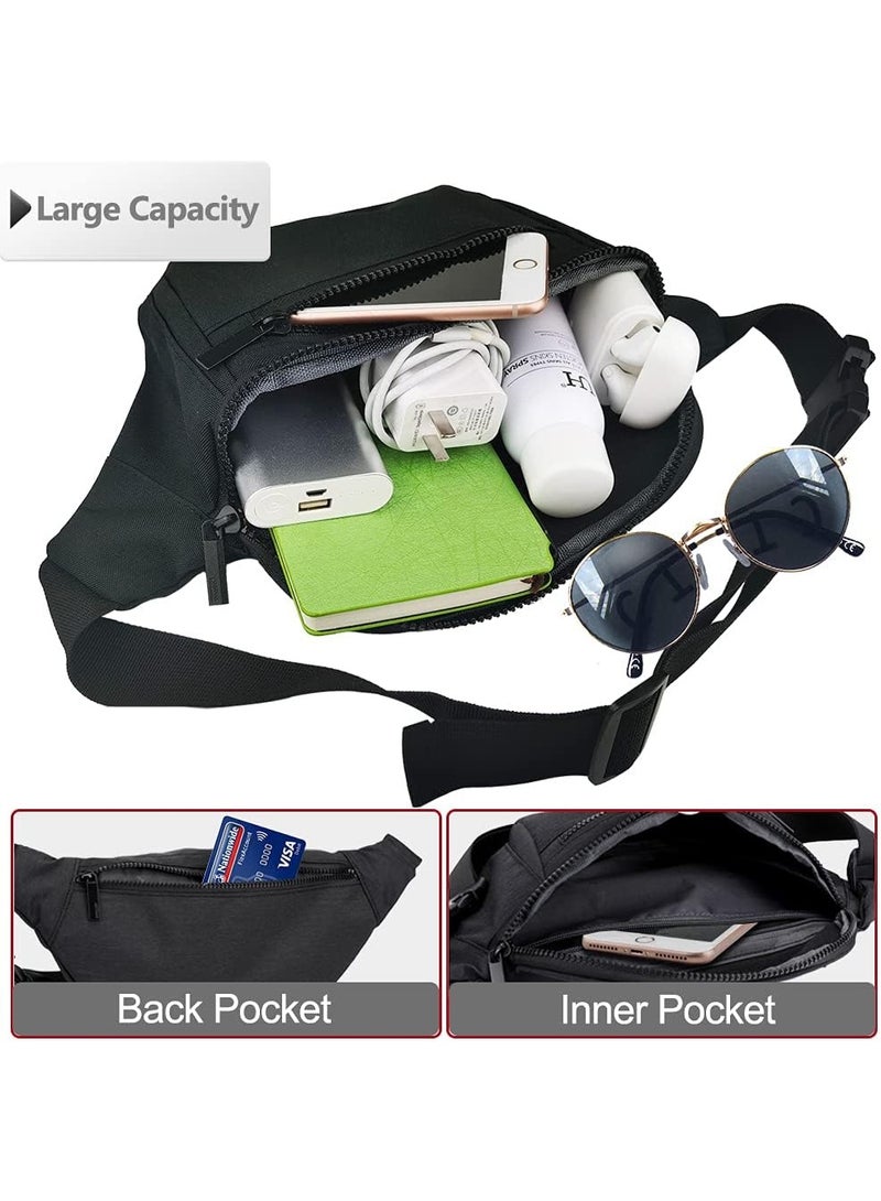 ‌Unisex Fashion Fanny Pack – Crossbody Waist Bag for Travel, Hiking & Daily Use, Black One Size - Image 5