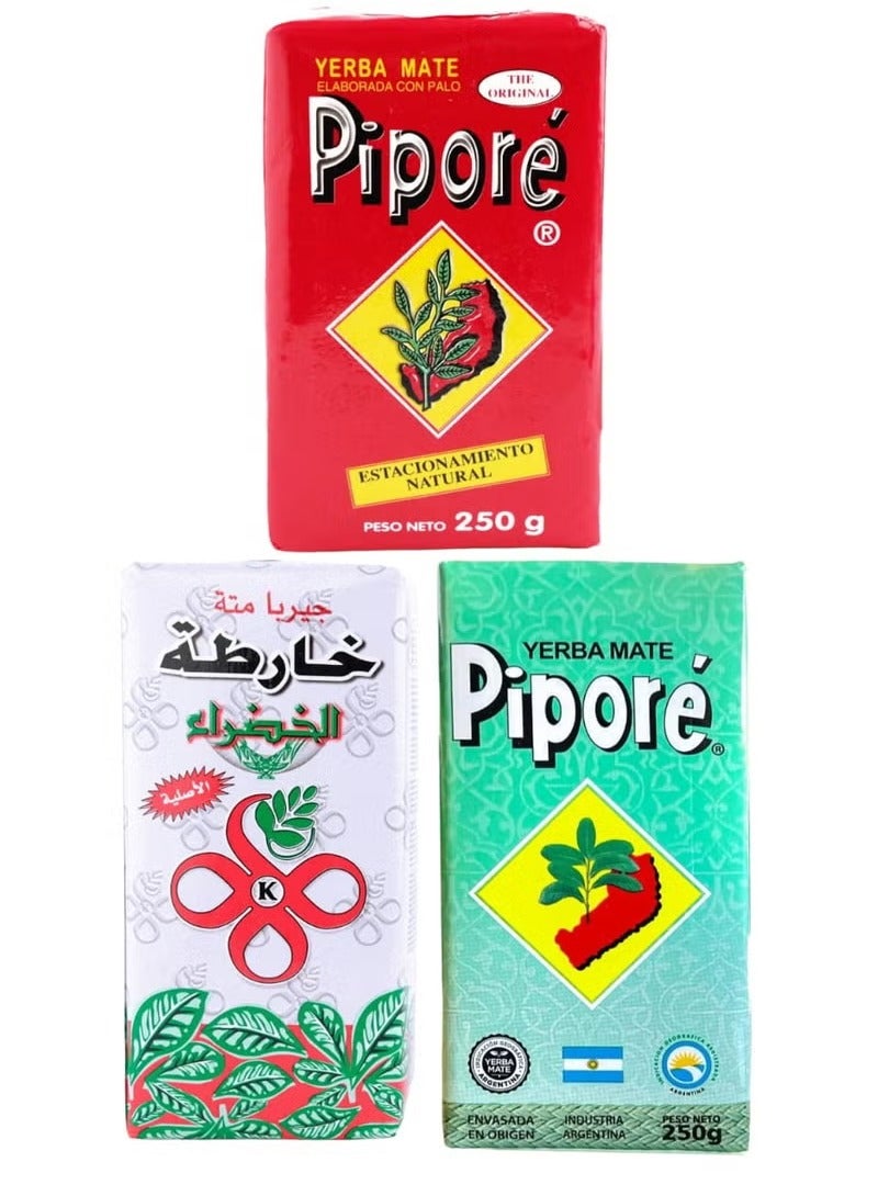 بيبور متة يبرا الاصلي 250 جرام 3 قطع متنوع