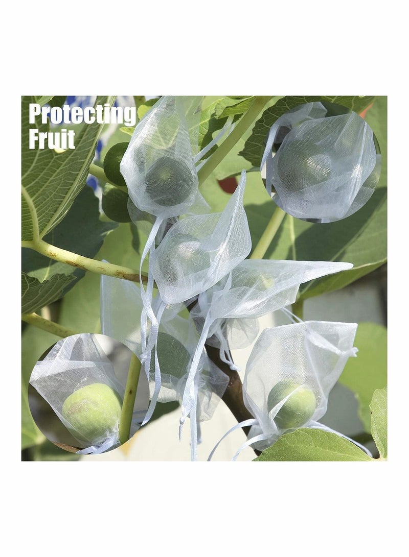 أكياس أورجانزا شفافة 100 قطعة أكياس هدايا حرير للحلويات، أكياس مجوهرات بيضاء صغيرة لهدايا المجوهرات، تخزين العملات السكرية والبذور، أكياس زفاف (7 × 9 سم) - Image 2