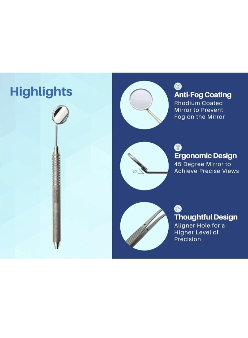 تنم مجموعة أدوات فحص الأسنان – مرآة أسنان، مسبار فحص وملقط طبي - Image 5