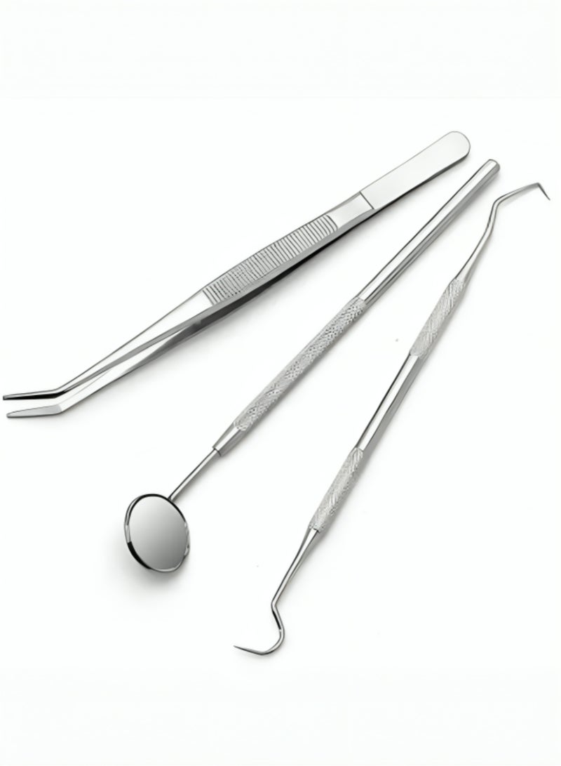 TNM Dental Examination Instrument Set – Mirror, Explorer Probe & Dressing Tweezers (Disposable / Reusable) - Image 5