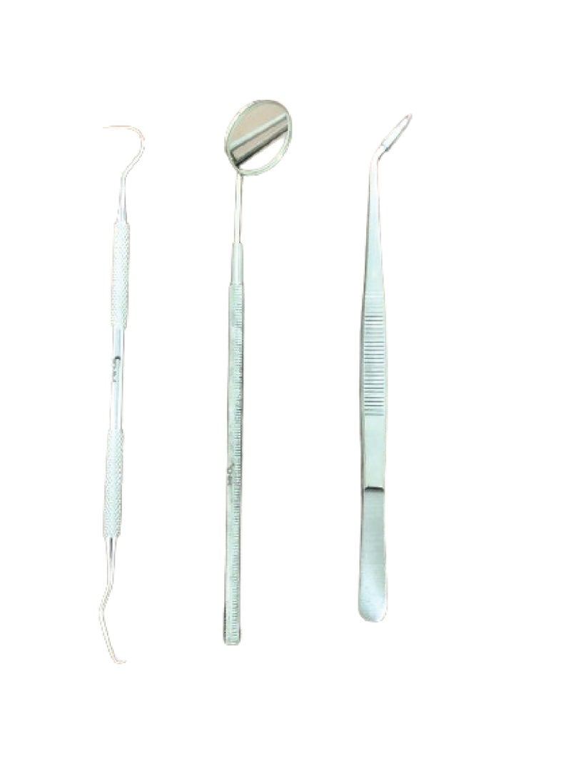 TNM Dental Examination Disposable Kit, 23 Piece Set, Dressing Tweezers, Explorer Probe, 17 Dentist Mirrors - Image 4