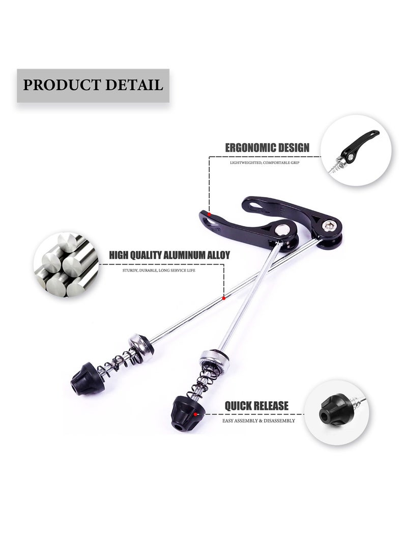 يا كومز إصدار سريع سكوير العجلة الأمامية / الخلفية ، Yakumuz Mountain Bike Road Bike Wheel Axle سكوير الإصدار السريع ، مركز عجلة الدراجة الأمامية والخلفية سكوير (زوج واحد)  - Image 2
