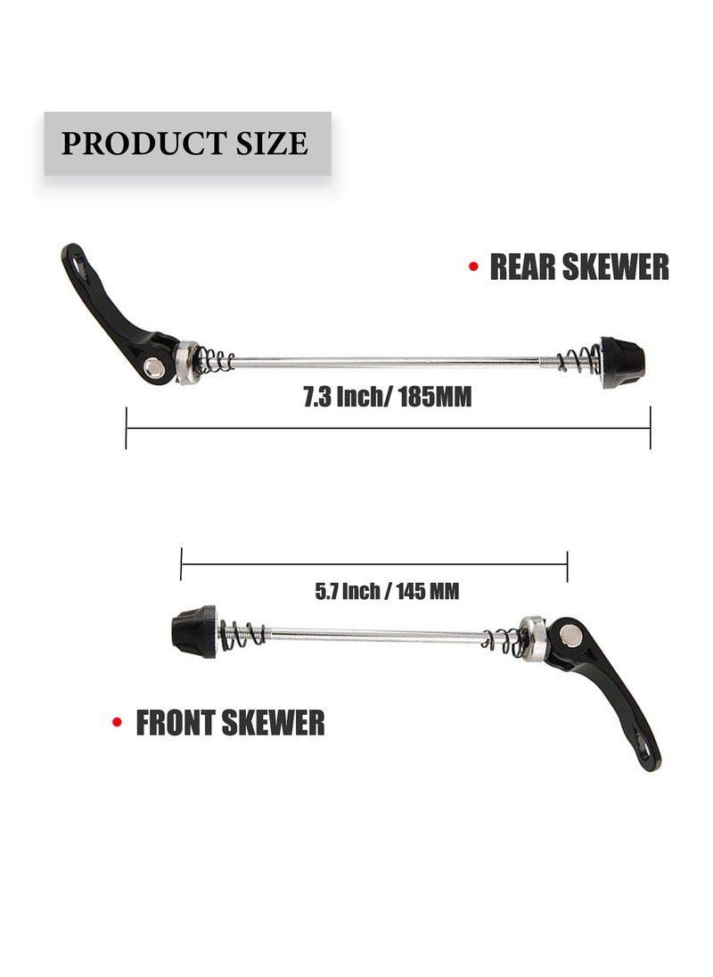 يا كومز إصدار سريع سكوير العجلة الأمامية / الخلفية ، Yakumuz Mountain Bike Road Bike Wheel Axle سكوير الإصدار السريع ، مركز عجلة الدراجة الأمامية والخلفية سكوير (زوج واحد)  - Image 3