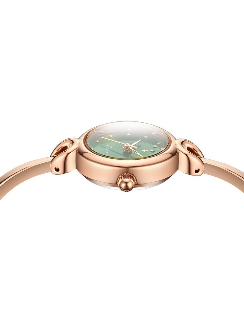 KIMIO Ladies Luxury Elegant Diamond Stainless Steel Quartz Bracelet Watch, 23.5mm Dial, 30M Waterproof, Casual Dress Wristwatch for Women, Perfect for All Occasions - Image 3