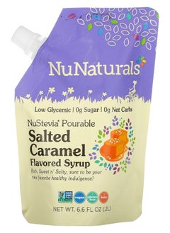 NuNaturals NuStevia Pourable Salted Caramel Flavored Syrup 6.6 fl oz (.2 l) 