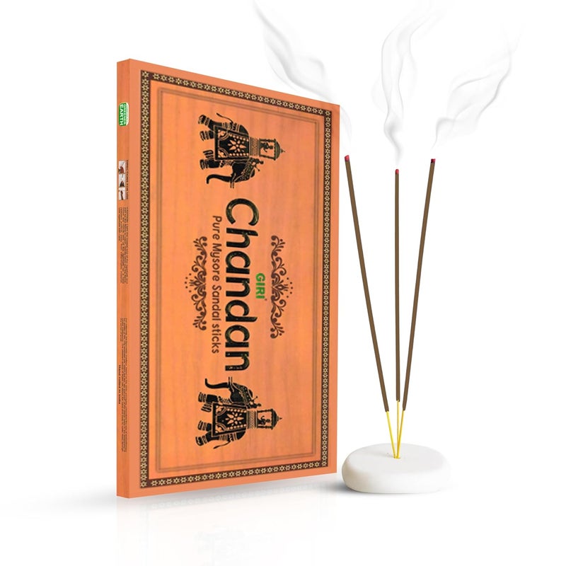 Giri Chandan Pure Mysore Sandal Incense Sticks - 30 Sticks | Agarbatti/Chandan Fragrance/Agarbathi - Image 1