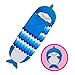 Happy Nappers Pillow Sleepy Sack Large Blue Shark 66 x 30 2in1 Plush Animal Opens Into Sleeping Bag Soft Play Nap Character Kids 3 - Image 2
