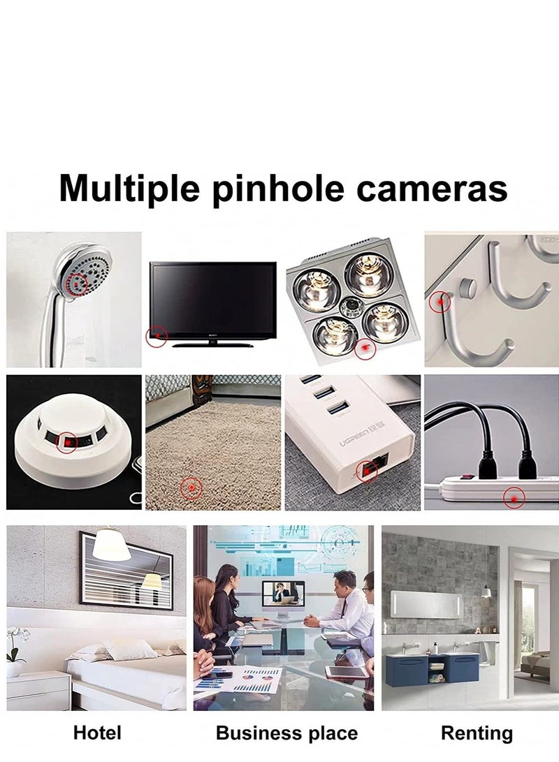 Hidden Camera Detectors, Camera Detector spy Camera Finder Privacy Protector, Listening Device Detector, RF Signal Detector with Infrared Viewfinders Pocket Sized USB-C  Lightning Charging Black - Image 3