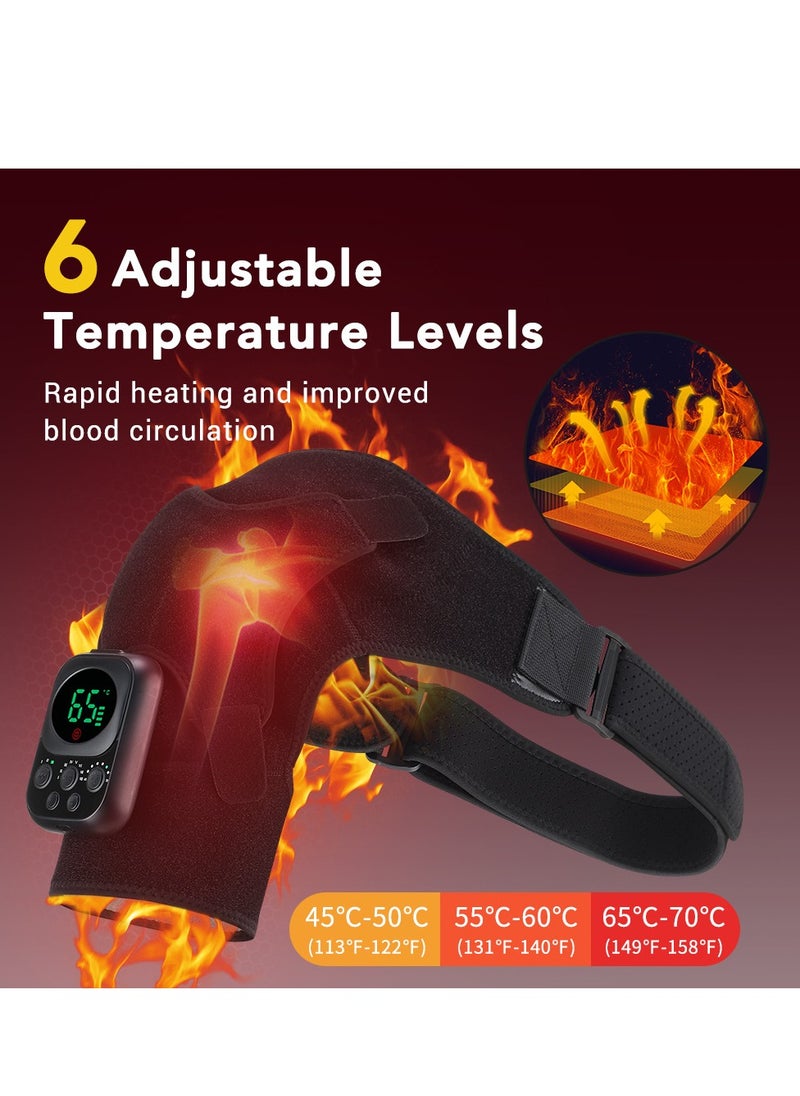Generic Smart Electric Heating Massage Shoulder Strap: High-Frequency Vibration, 8 EMS Modes, 6 Temperature Settings, Wireless Control, Remote App Operation, Comfortable Therapy - Perfect for Shoulder and Neck Relaxation and Stress Relief  - Image 3