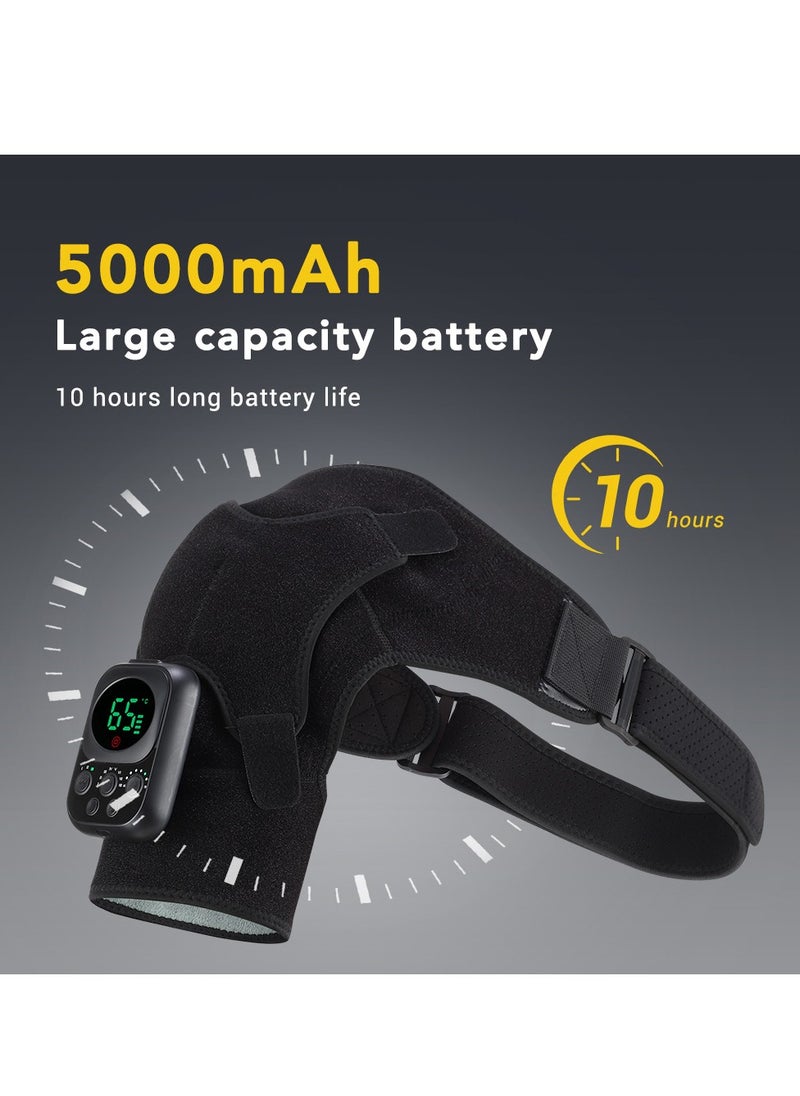 Generic Smart Electric Heating Massage Shoulder Strap: High-Frequency Vibration, 8 EMS Modes, 6 Temperature Settings, Wireless Control, Remote App Operation, Comfortable Therapy - Perfect for Shoulder and Neck Relaxation and Stress Relief  - Image 5