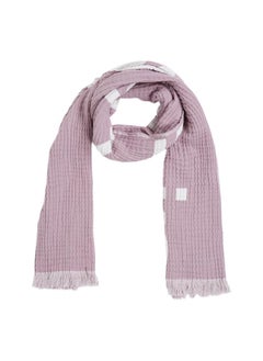 CALVIN KLEIN Logo 2-Tones Cotton Gauge Scarf  - Image 1