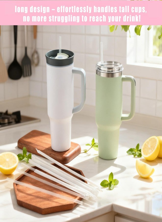 PAKCHOICE 100 Pcs Clear Long Plastic Straws, 10.5 inch Disposable Drinking Straws for 30oz Stanley Cups Tumblers, Bulk Straw for Party, Restaurant, Home - Image 4