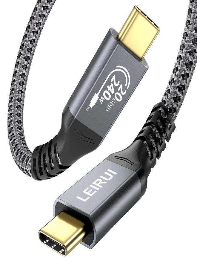 LEIRUI كابل USB C طويل إلى USB C 240 واط شحن سريع، كابل نقل بيانات عالي السرعة 20 جيجابت في الثانية 4K@144Hz/60Hz 8K@30Hz متوافق مع شاشة نوع C مع Thunderbolt 3/4، ماك بوك برو، سامسونج S23 - Image 1