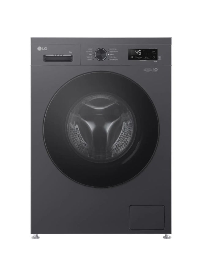 LG Front Load Washer 9 kg F4Y2VYPYJ Black - Image 1