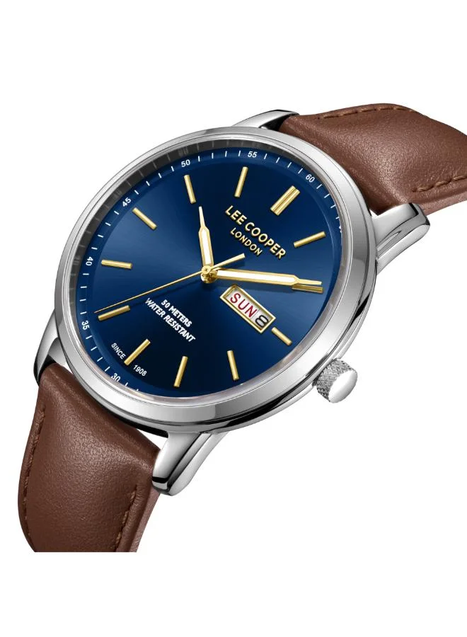 لي كوبر Men's Leather Analog Watch LC08235.394 - 42 mm