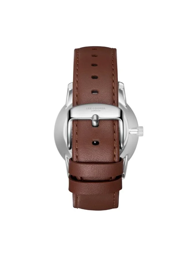 لي كوبر Men's Leather Analog Watch LC08235.394 - 42 mm