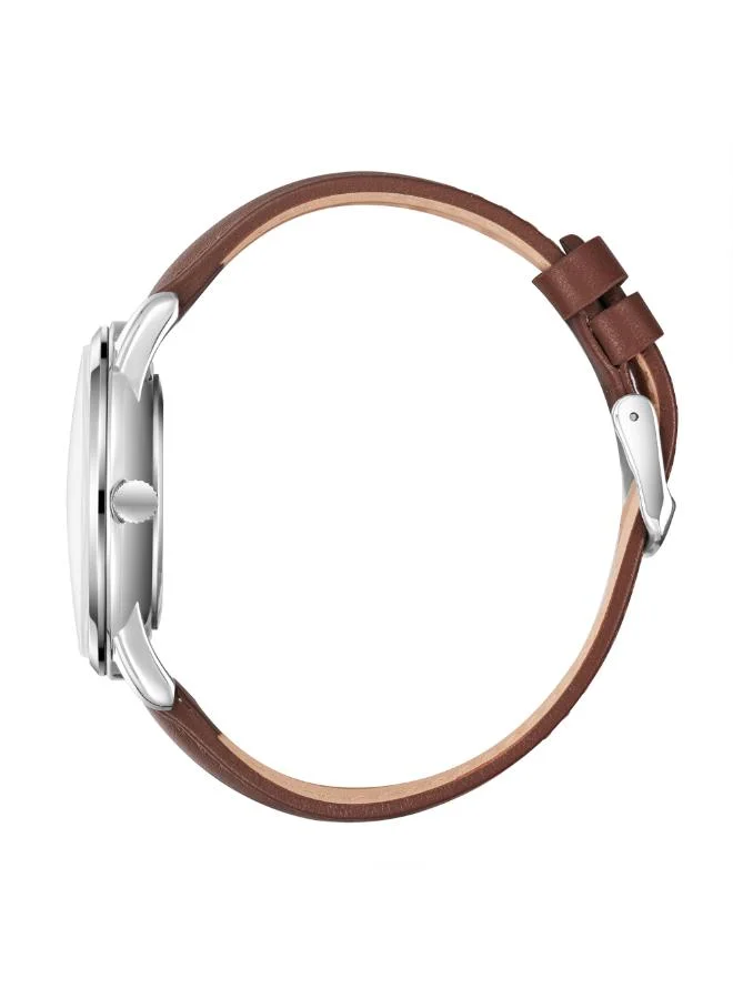 لي كوبر Men's Leather Analog Watch LC08235.394 - 42 mm