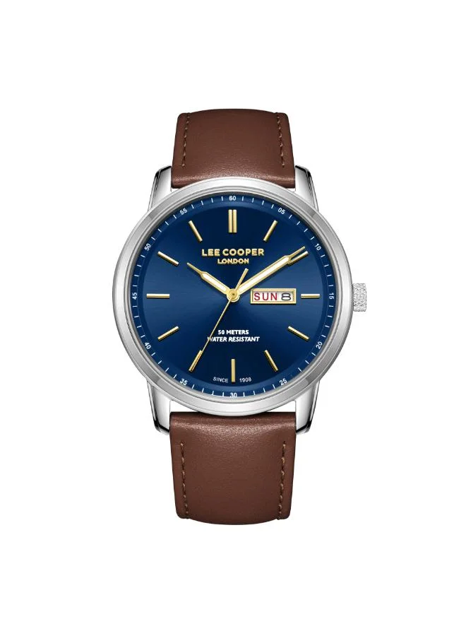 لي كوبر Men's Leather Analog Watch LC08235.394 - 42 mm