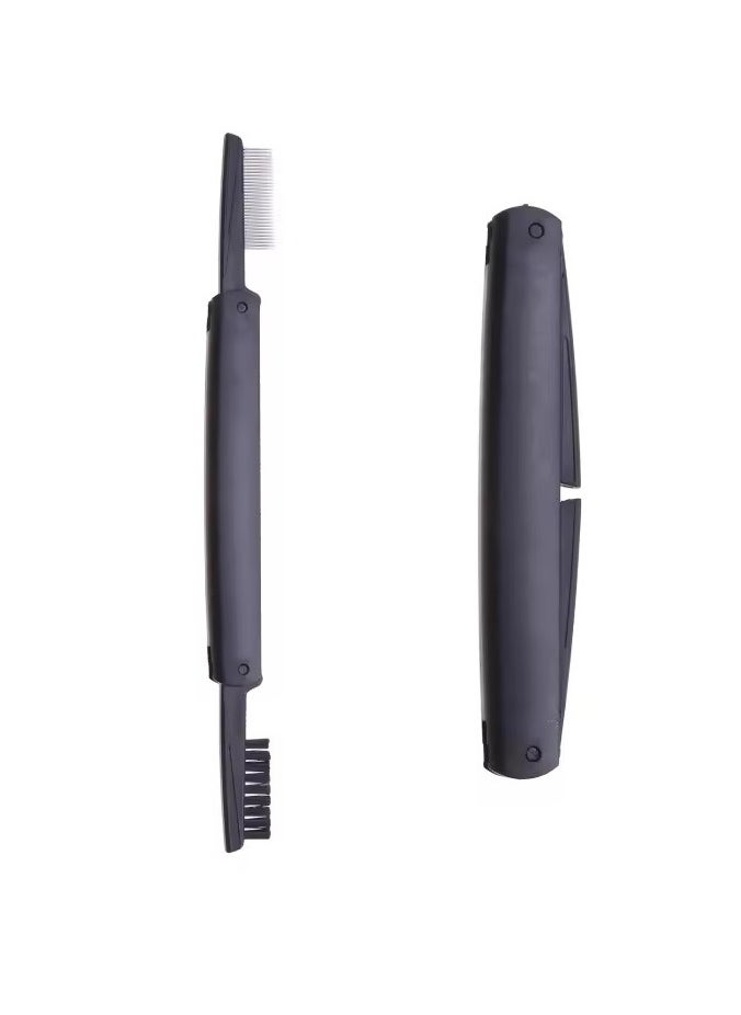 Goolsky Black Stainless Steel Eyebrow Brush Eyelash Comb Beauty Tools Eyelash Extensions Supplies  - Image 1