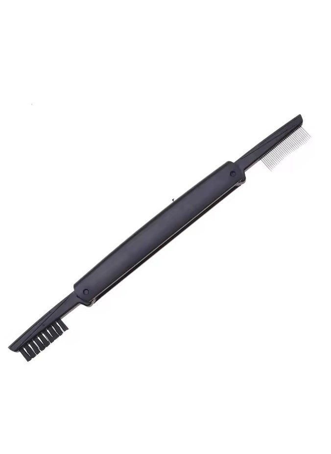 Goolsky Black Stainless Steel Eyebrow Brush Eyelash Comb Beauty Tools Eyelash Extensions Supplies  - Image 4