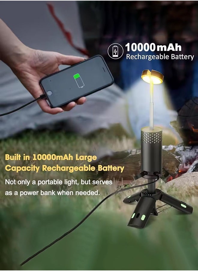 Generic - Telescopic Camping Light Rechargeable Fishing Lantern Dimming Night Atmosphere Light Emergency Light for Power Failure 10000mAh - Image 1