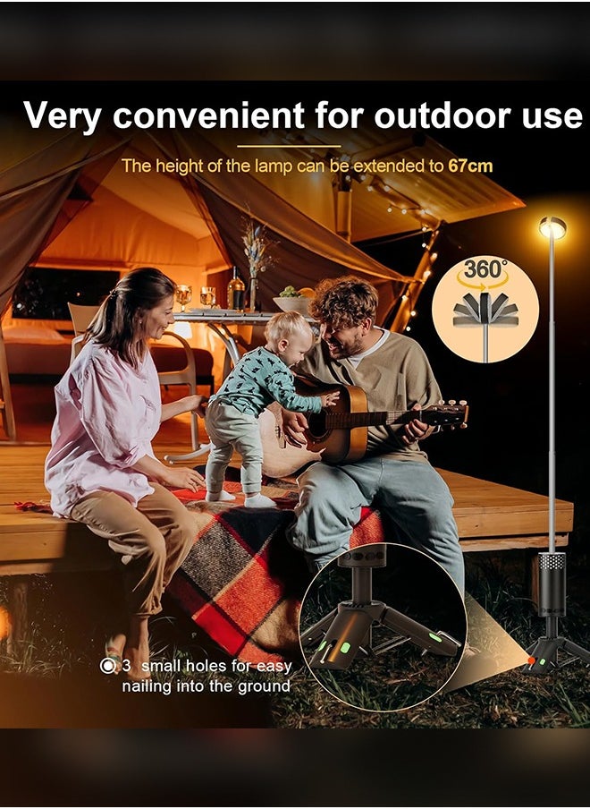 Generic - Telescopic Camping Light Rechargeable Fishing Lantern Dimming Night Atmosphere Light Emergency Light for Power Failure 10000mAh - Image 1