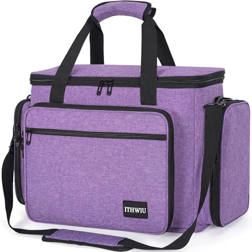 ITHWIU Sewing Machine Carrying Case with Multiple Storage Pockets Large Capacity Universal Tote Storage Bag Compatible with Most Standard Singer Brother Janome - Image 1