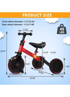 Good Boy Good Boy/Girl 2-in-1 Transformable Kids Tricycle & Balance Bike – Adjustable Handle, Detachable Pedals, for 1.5-5 Years Old  - Image 4