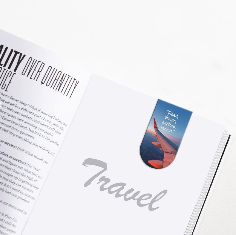 Papboo Pack of 6 Travel Bookmarks,Matte Finished Gifts for Book Readers Writers,Aesthetic Bookmarks - Travel - Image 4