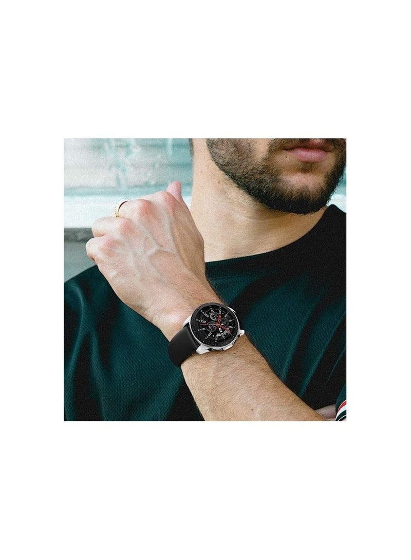 Sport belt compatible for Gear S3 Frontier/Classic Watch Band 22mm, Soft Silicone Strap Replacement Watch Bands compatible for Samsung Gear S3 and Galaxy Watch 46mm,Black  - Image 2