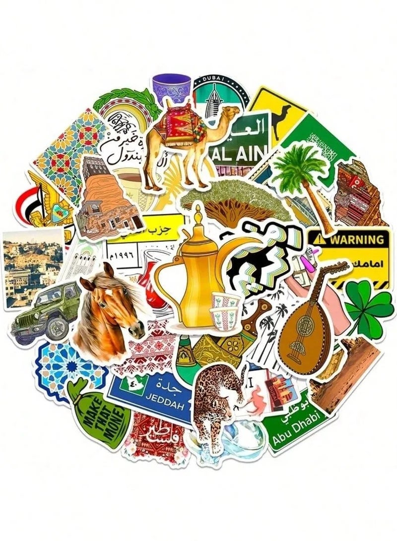 Decorative Stickers – 50 Pcs Colorful Assorted Stickers for Laptop, Notebooks, and Wall Decoration - Image 1