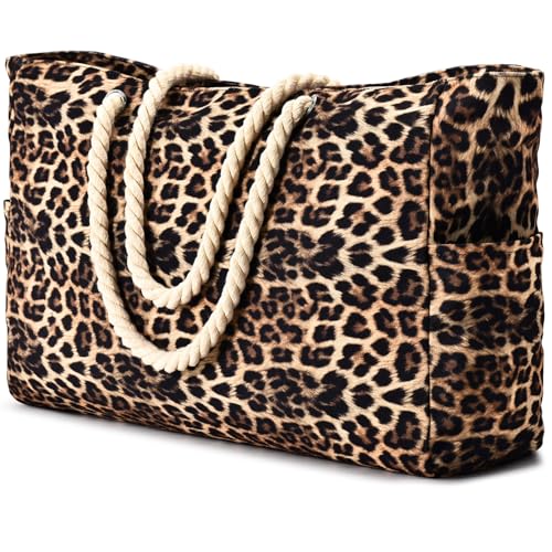 Becokan Beach Bags for Women Large Waterproof Beach Tote Bag Zipper Beach Bags Waterproof Sandproof Swim Pool Bag Large Tote - Image 1