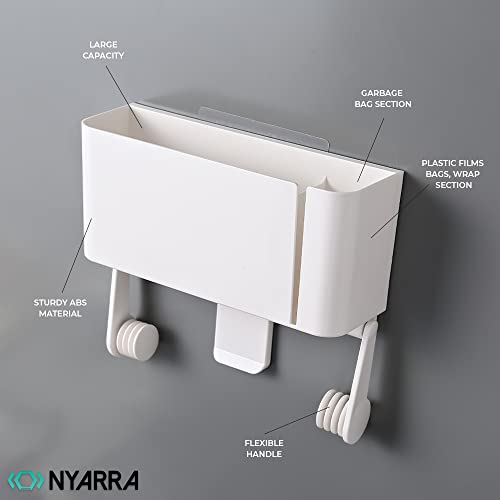 Nyarra Self Adhesive Magic Sticker Kitchen Paper Towel Holder, Kitchen Tissue Roll Holder, Kitchen Tissue Paper Dispenser with Storage Shelf for Wall Mounting in Kitchen [Model - 1329B] - Image 2