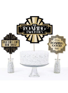 Big Dot of Happiness Roaring 20 1920S Art Deco Jazz Party Centerpiece Sticks Table Toppers Set Of 15  - Image 4
