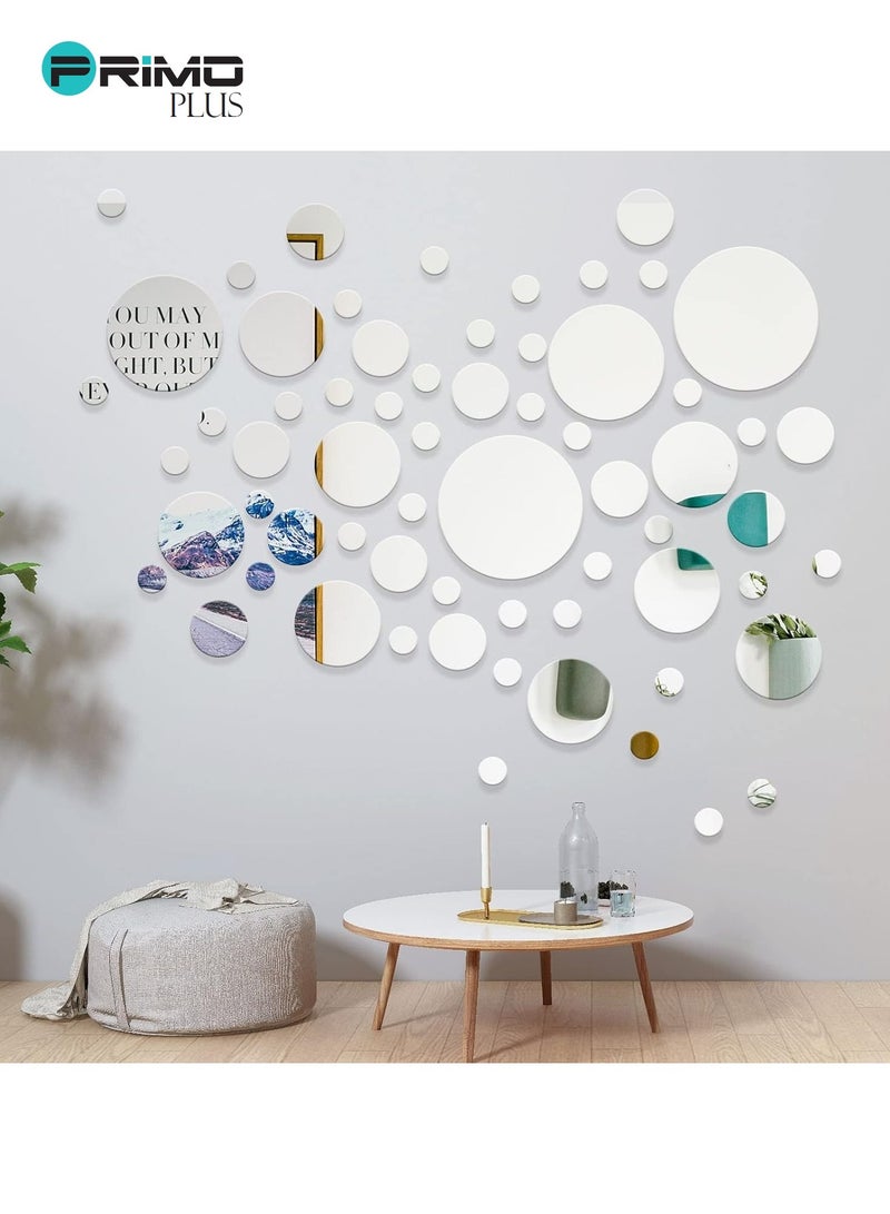 بريمو بلس ملصقات جدارية عاكسة سهلة اللصق وقابلة للإزالة والتركيب يمكنك لصقها بنفسك مكونة من 26 قطعة فضي - Image 3