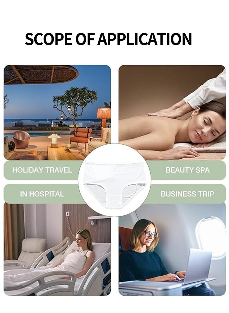 بيروي طقم من 5 سراويل داخلية نسائية يمكن التخلص منها بدون غسيل سراويل داخلية نسائية منخفضة المظهر، سراويل داخلية للحوامل يمكن التخلص منها، سراويل داخلية قطنية 100٪ يمكن التخلص منها، مناسبة للسفر، رحلات العمل، الفنادق والمنتجعات الصحية  - Image 4