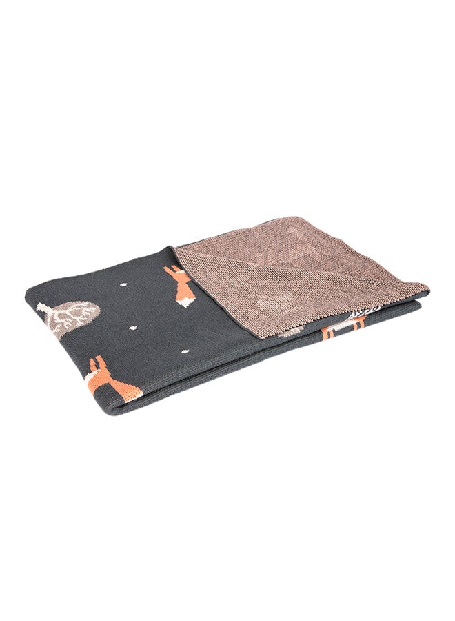 Alina Blanket 100% Cotton Knitted (Fox Multi ) - Image 2