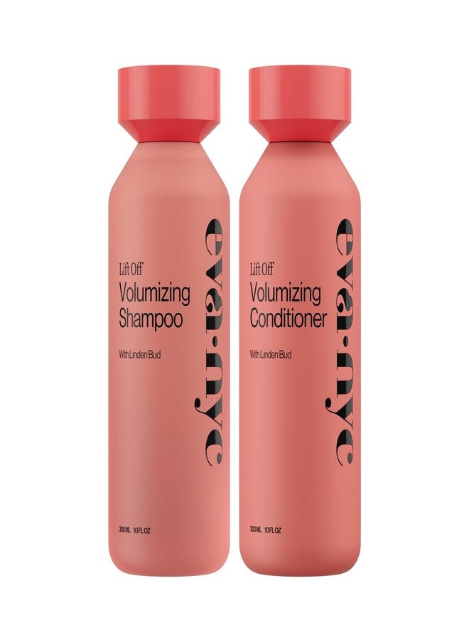 Eva NYC Volumizing Shampoo and Conditioner Set for Thin, Fine Hair - Instant Volume and Thicker- Looking Strands - Hydrate Hair - Sulfate + Paraben Free - Salted Citron Scent - 10 fl oz (Pack of 2) - Image 1